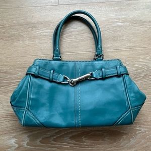 Coach blue handbag